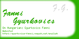 fanni gyurkovics business card